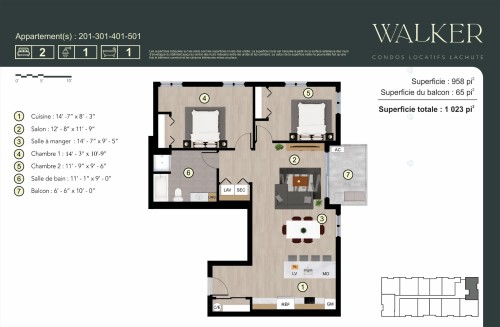 Plan (croquis) - 201-416 Av. Barron, Lachute, QC - Other