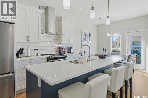 27 619 Evergreen Boulevard, Saskatoon, SK - Indoor Photo Showing Kitchen With Upgraded Kitchen