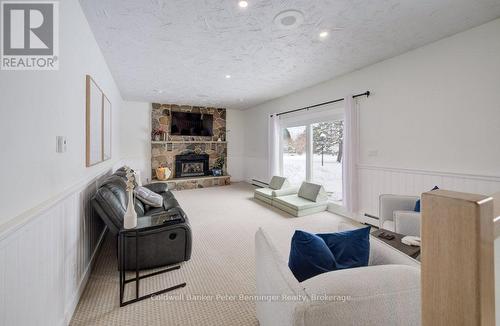 Family room - 33 Tower Road, Arran-Elderslie, ON - Indoor Photo Showing Living Room With Fireplace