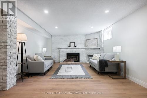 21 Leander Street, Brampton, ON - Indoor Photo Showing Living Room With Fireplace