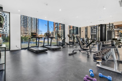 Exercise Room - 1002-1228 Rue Des Bassins, Montréal (Le Sud-Ouest), QC - Indoor Photo Showing Gym Room