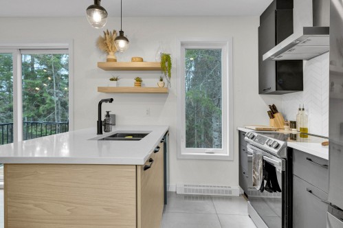 Kitchen - 670 Rue Des Mésanges, Sainte-Agathe-Des-Monts, QC - Indoor Photo Showing Kitchen With Double Sink