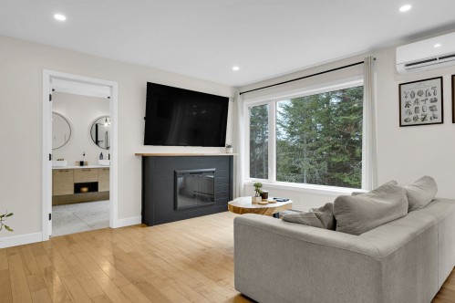 Living Room - 670 Rue Des Mésanges, Sainte-Agathe-Des-Monts, QC - Indoor Photo Showing Living Room With Fireplace