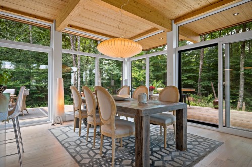Salle à manger - 115 Allée Des Weskarinis, Mont-Tremblant, QC - Outdoor With Deck Patio Veranda With Exterior