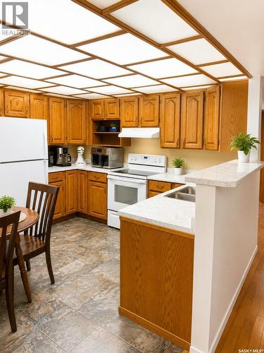 102 419 Main Street, Saskatoon, SK - Indoor Photo Showing Kitchen With Double Sink