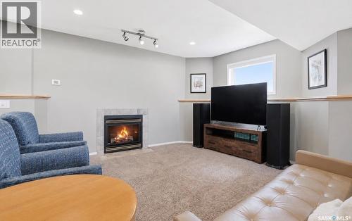 502 Lemay Crescent, Saskatoon, SK - Indoor Photo Showing Living Room With Fireplace