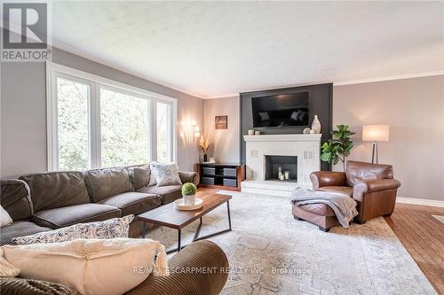 152 7Th Concession Road E, Hamilton, ON - Indoor Photo Showing Living Room With Fireplace