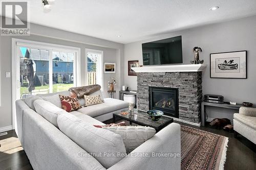54 Conservation Way, Collingwood, ON - Indoor Photo Showing Living Room With Fireplace
