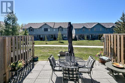 Private  west facing patio (Sunsets) - 54 Conservation Way, Collingwood, ON - Outdoor With Deck Patio Veranda