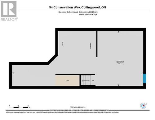 unfinished basement (clothes washer and dryer) - 54 Conservation Way, Collingwood, ON - Other