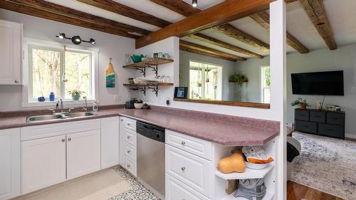 2904 Enderby Mabel Lake Road, Enderby, BC - Indoor Photo Showing Kitchen With Double Sink