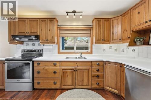21 Brian Boulevard, Waterdown, ON - Indoor Photo Showing Kitchen With Double Sink