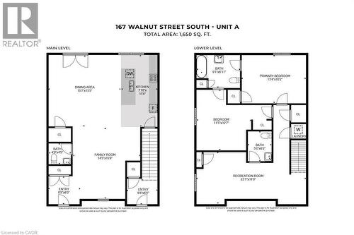 Unit A - Floor plan - 167 Walnut Street S, Hamilton, ON - Other
