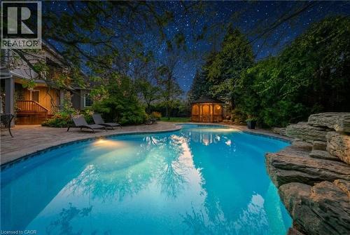 383 North Shore Boulevard W, Burlington, ON - Outdoor With In Ground Pool With Backyard
