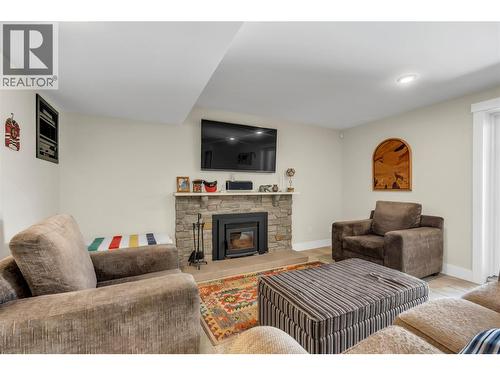 1213 Lambert Drive, Penticton, BC - Indoor Photo Showing Living Room With Fireplace