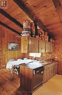 Kitchen open to dining area - 