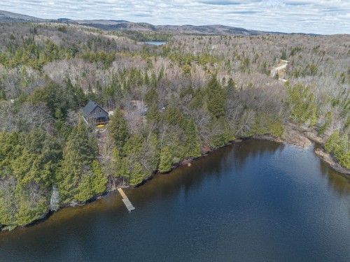 Aerial View - 42 Ch. Raphaël, Nominingue, QC - Outdoor With Body Of Water With View