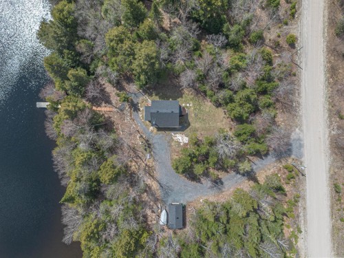 Aerial View - 42 Ch. Raphaël, Nominingue, QC - Outdoor With Body Of Water With View