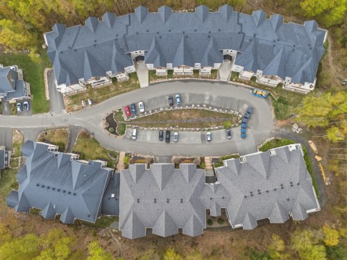 Aerial View - 303-240 Rue Du Cercle-Des-Cantons, Bromont, QC - Outdoor With View