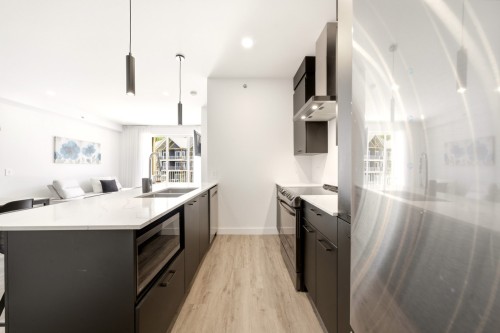 Kitchen - 303-240 Rue Du Cercle-Des-Cantons, Bromont, QC - Indoor Photo Showing Kitchen With Double Sink With Upgraded Kitchen