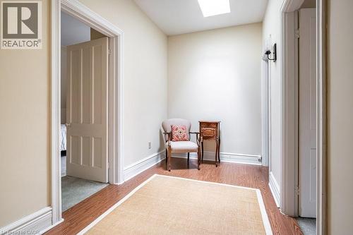 Hallway with wood-finish flooring and a skylight - 370 Hess Street S, Hamilton, ON - Indoor Photo Showing Other Room