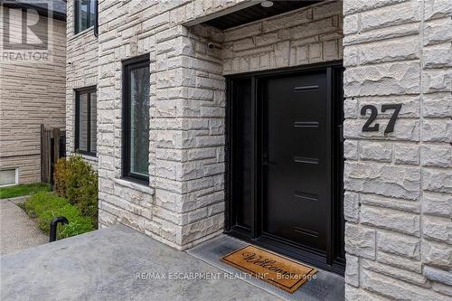 27 Elodia Court, Hamilton, ON - Outdoor With Fireplace