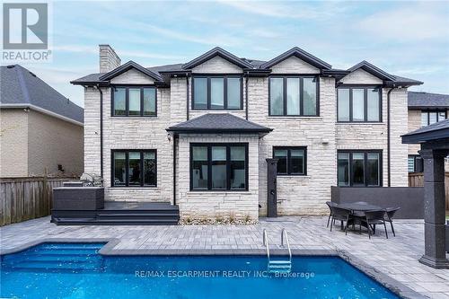 27 Elodia Court, Hamilton, ON - Outdoor With In Ground Pool With Deck Patio Veranda With Facade