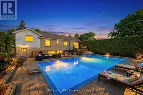 2330 Alma Dale Avenue, Burlington, ON - Outdoor With In Ground Pool With Deck Patio Veranda With Backyard