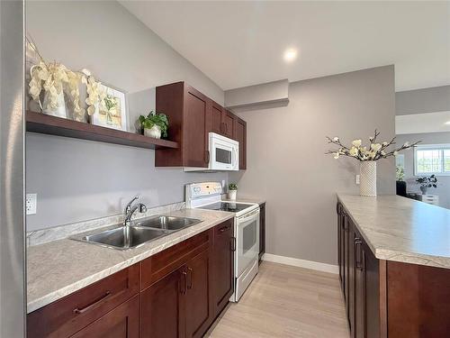 348 Hoops Loop Road, Shilo, MB - Indoor Photo Showing Kitchen With Double Sink