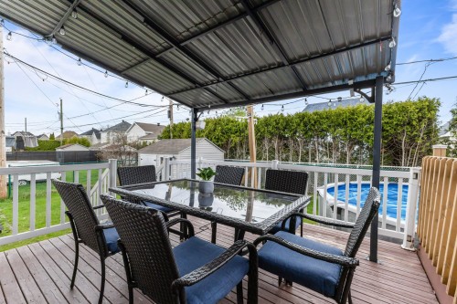 Exterior - 692 Rue Forand, Repentigny (Le Gardeur), QC - Outdoor With Above Ground Pool With Deck Patio Veranda With Exterior