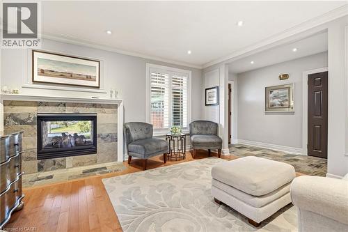 707 Eagle Drive, Burlington, ON - Indoor Photo Showing Living Room With Fireplace
