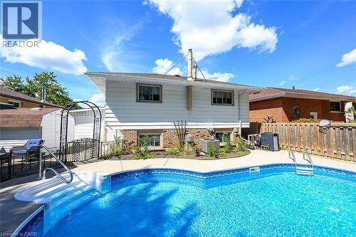 24 Oxford Street, Brantford, ON - Outdoor With In Ground Pool With Deck Patio Veranda