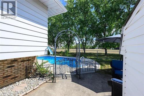 24 Oxford Street, Brantford, ON - Outdoor With In Ground Pool With Exterior