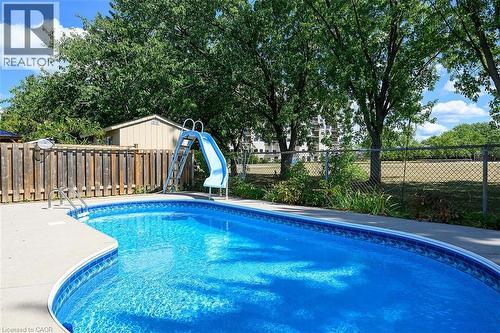 24 Oxford Street, Brantford, ON - Outdoor With In Ground Pool With Backyard
