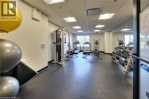 Fitness room. - 247 Northfield Drive E Unit# 207, Waterloo, ON - Indoor Photo Showing Gym Room