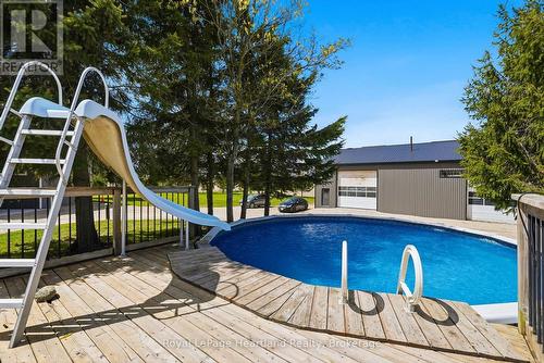 5106 5Th Line, Minto, ON - Outdoor With Above Ground Pool With Deck Patio Veranda