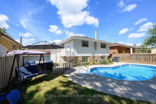 24 Oxford Street, Brantford, ON - Outdoor With In Ground Pool