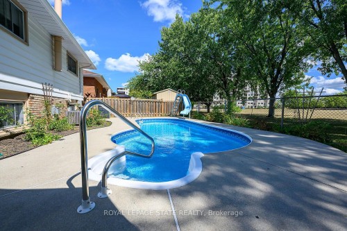24 Oxford Street, Brantford, ON - Outdoor With In Ground Pool With Backyard