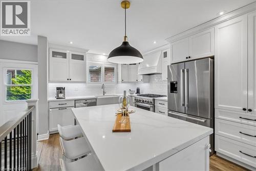 147 Valridge Drive, Ancaster, ON - Indoor Photo Showing Kitchen With Stainless Steel Kitchen With Upgraded Kitchen