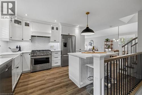 147 Valridge Drive, Ancaster, ON - Indoor Photo Showing Kitchen With Stainless Steel Kitchen With Upgraded Kitchen