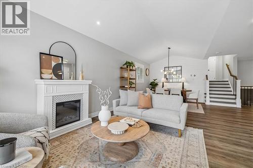 147 Valridge Drive, Ancaster, ON - Indoor Photo Showing Living Room With Fireplace