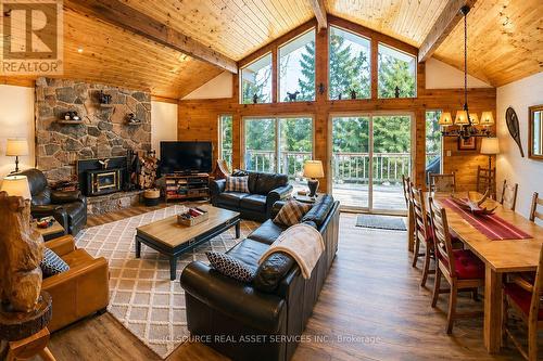 369 Loon Lake Road, Kearney, ON - Indoor Photo Showing Living Room With Fireplace