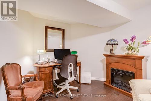 188 Adele Crescent, Oshawa, ON - Indoor Photo Showing Office With Fireplace