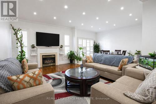 5 Castlegate Boulevard, Brampton, ON - Indoor Photo Showing Living Room With Fireplace