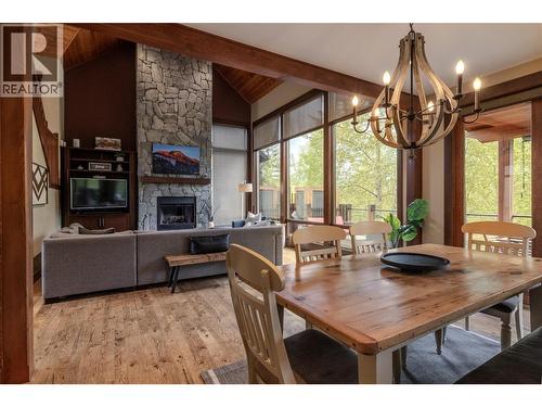 30 Silver Ridge Drive, Fernie, BC - Indoor Photo Showing Dining Room With Fireplace
