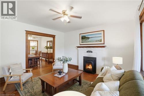 230 Beach Boulevard, Hamilton, ON - Indoor Photo Showing Living Room With Fireplace