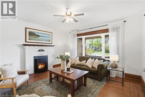 230 Beach Boulevard, Hamilton, ON - Indoor Photo Showing Living Room With Fireplace