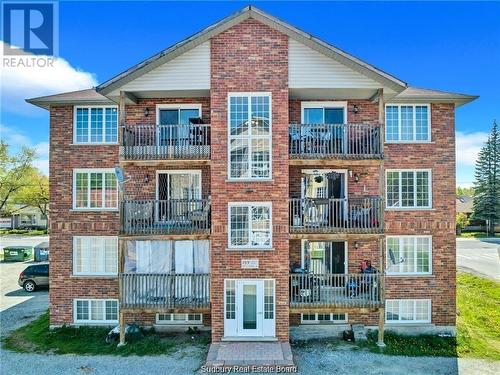 189 First Avenue Unit# 7B, Sudbury, ON - Outdoor With Balcony With Facade