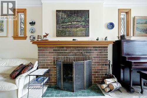203 Angus Crescent, Regina, SK - Indoor With Fireplace