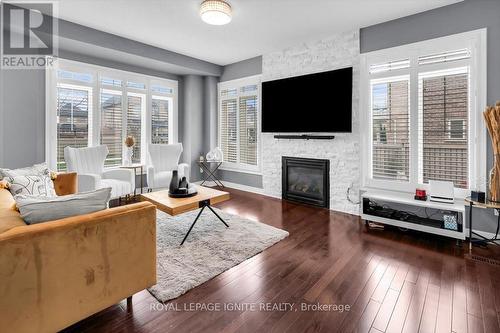 87 Richler Avenue, Vaughan, ON - Indoor Photo Showing Living Room With Fireplace